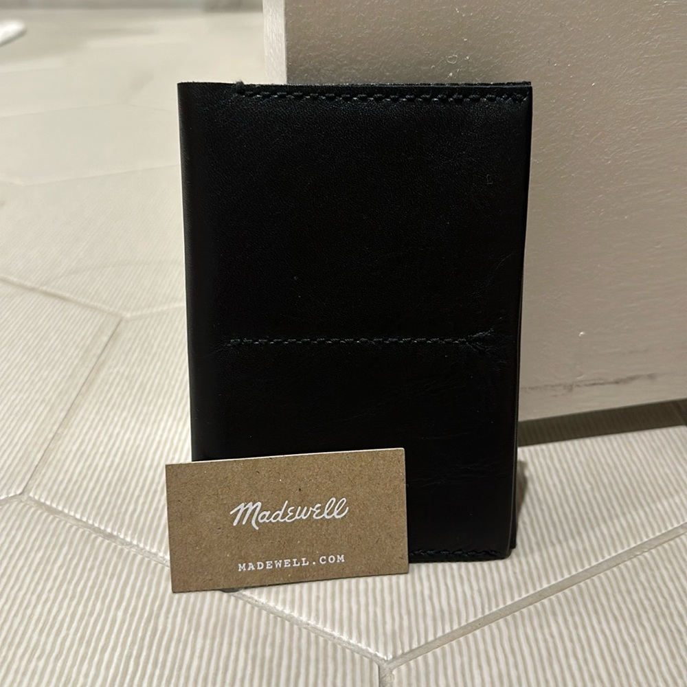 Black madewell leather passport holder
